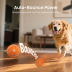 Smart Interactive Dog Toy Ball - Auto Bouncing & Rolling, Chew-Resistant E-TPU Material, 3 Interactive Modes, IPX7 Waterproof, Smart Chase Pet Toy Ball for Medium and Large Dogs (Orange)