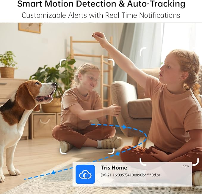 2.4&5G WiFi Indoor Security Camera, 2K HD Pan/Tilt Cameras for Home Security, Baby Monitor, Pet Camera,IR Night Vision,2-Way Talk, Motion Detect, TF Card & Cloud Storage (2 Pack)