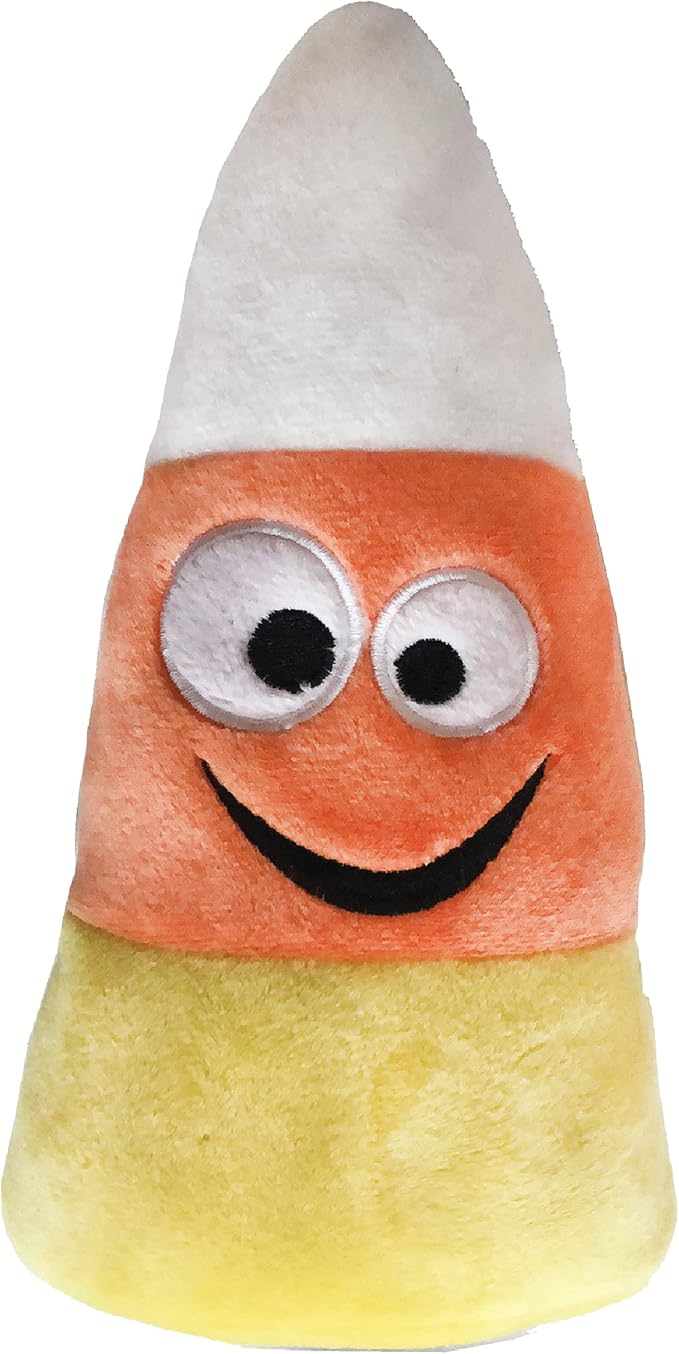 Huxley & Kent Halloween Funny Dog Toy w/Squeaker – Power Plush Squeaky Dog Toys for Small, Medium & Large Dogs – Soft Stuffed Animal for Indoor Play & Fetch - Kookie Korn, One Size