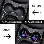 Car Coasters for Cup Holders,2 Pack Love Dog Paw Car Coasters,2.75" Universal Size Anti Slip Rubber Mat,Automotive Cup Holder Decal Decor Accessories,Dog Lovers Gifts for Women,Men,Mom