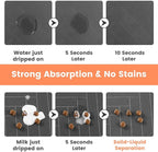 Pet Feeding Mat-Absorbent Pet Placemat for Food and Water Bowl, with Waterproof Rubber Backing, Quick Dry Water Dispenser Mat for Dog and Cat (12"x20", Coffee)