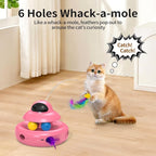 Automatic Cat Toys,4-in-1 InteractiveCat Toys for Bored Indoor Adult Cats, Electric Flying Butterfly,Rechargeable Moving Ambush Feather,Pink Kitter Toy Track Balls
