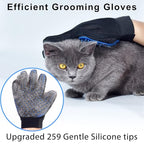 GJEASE Cat Grooming Glove Brush,Pet Hair Remover Tool,Reusable Dog Hair Fur Remover for Carpet,Furniture,Couch,Clothes,Eco-Friendly and High efficiency