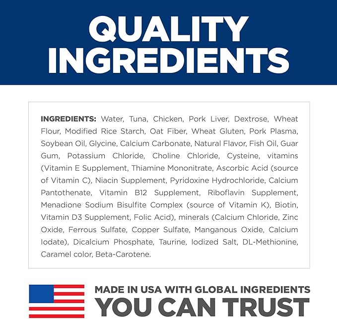 Hill's Science Diet Adult 1-6, Adult 1-6 Premium Nutrition, Wet Cat Food, Tuna Stew, 2.8 oz Pouch, Case of 24