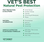 Vet's Best Natural Flea and Tick Home Spray, Dog Flea and Tick Treatment for Home, Plant-Based Flea and Tick Prevention, Dog Flea & Tick Control and Mosquito Repellent, Certified Natural Oils, 14 oz