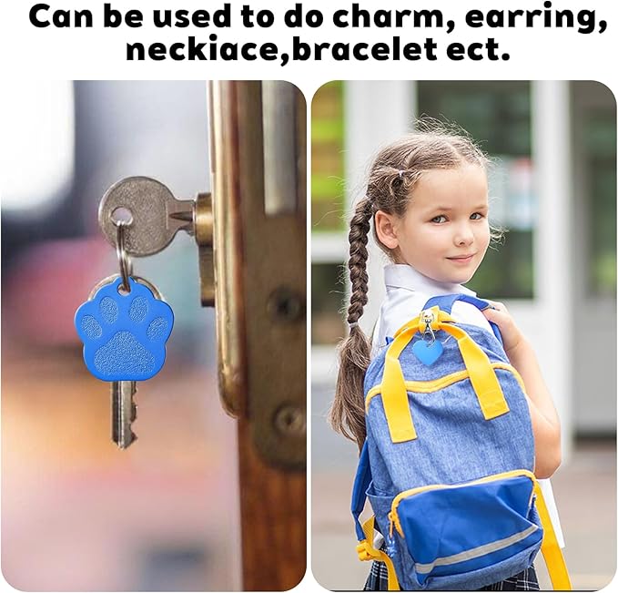 80 Pieces Pet ID Tag Colorful Blank Personalized Dog Tags Aluminum Pet Name Tags with Bone Paw Heart Cat Head Shape Animals Name Phone Number ID Craft with Holes for Dogs Cats