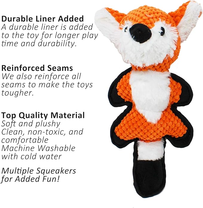 Jalousie Multipack Dog Squeaky Toys Strong Almost Indestructible, with Added Liner for Longer Play Dog Chew Toys (5 Pack Tough)