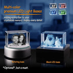 3D Crystal Photo, Personalized Dog, Cat Memorial Gifts for Pet Owners. Gift Box Included, Customized Laser Etched Crystal Photo (Small Landscape)