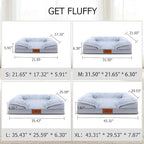 Orthopedic Dog Bed with Memory Foam - Luxurious Plush Surface, Removable & Washable Cover, Non-Slip Bottom, Dog Sizes (Large)