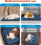 Pet Heating Pad,Extremely Waterproof Heated Cat Dog Bed Outdoor & Indoor,Multi-Size Heated Dog Cat Blanket Mat,Pet Heater Warmer for Cat Dog House Whelping Box(Dark Blue,M-17.7" Lx17.7 W)