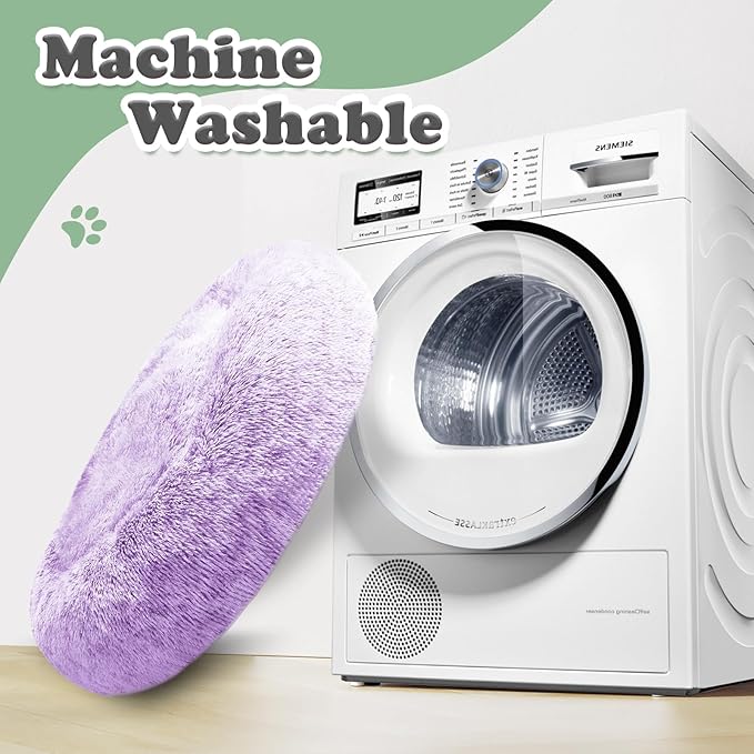 JOLLYVOGUE Dog & Cat Bed, Calming Anti-Anxiety Pet Bed for Small Dogs, Fluffy Donut Cushion for Small and Medium Pets (23")