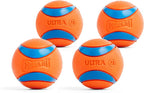 Chuckit! Ultra Ball Dog Toy - Medium Bouncy Fetch Balls For Dogs 20-60 lbs - Made from Durable Rubber - Floating Water Pet Toys - Size Medium - 2.5-inch Diameter - Pack of 4