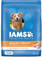 IAMS Proactive Health Healthy Weight Control Adult Dry Dog Food with Real Chicken, 15 lb. Bag