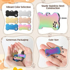 Hicarer 30 Pcs Stainless Steel Blank Pet ID Tags Personalized Dog Name Tag with Hollow Design Engraved on Both Sides Dog Cat Collar Name Accessories Regular Size DIY(Bone Shape)