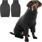 IECOii XXXL Dog Sweater,Warm Dog Sweaters for Extra Large Dogs Girl Boy,Stretchy & Cozy,Turtleneck Knitted Pullover for Pet Wear On Holiday,Easy On Doggy Sweatshirt for Labrador (Grey,XXXL)