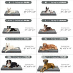 Outdoor Dog Bed for Medium/Small Dogs, Waterproof Dog Bed for Medium Dogs Cats, Orthopedic Egg Crate Foam Pet Bed with Washable and Removable Oxford Cover, Grey