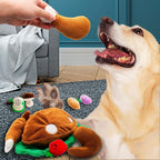 Hide and Seek Dog Toys, Turkey Squeaky Interactive Puzzle Dog Toys for Boredom and Stimulation, Dog Enrichment Toys for Small and Medium Dogs