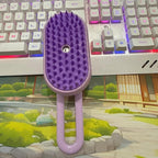 4-in-1 Cat Steam Brush Cat and Dog Anti-Static steam Brush with Spray for Massaging,cleaning,Shedding,Grooming,2025 New Rechargeable Pet Grooming Brushes(purple)