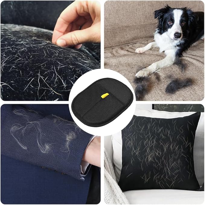 6 Packs Pet Hair Remover Glove, High-Efficiency Removal Pet Hair, Reusable Cat & Dog Hair Remover for Carpets, Clothing, car Cushions, Sofas, pet beds, Furniture, Cat Grooming Gloves