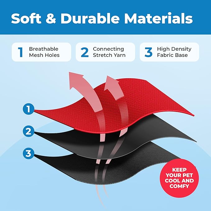 Voyager Escape-Proof Step-in Lock Cat Harness & 5ft Neoprene-Handle Leash Set All-Weather Mesh with Reflective Stitching for Small to Large Cats by Best Pet Supplies, Black Trim-Red (327), XXXS