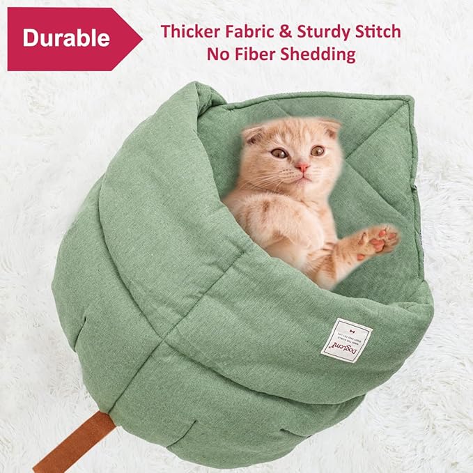 Pet Cat Sleeping Bag, Cute Cat Cave Bed Hideaway for Indoor Cats Washable Covered Cozy Soft Warming Durable Fabric Burrow Napper Pocket Bed Cat Nest Snuggle Sack for Puppy Kitten