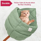 Pet Cat Sleeping Bag, Cute Cat Cave Bed Hideaway for Indoor Cats Washable Covered Cozy Soft Warming Durable Fabric Burrow Napper Pocket Bed Cat Nest Snuggle Sack for Puppy Kitten