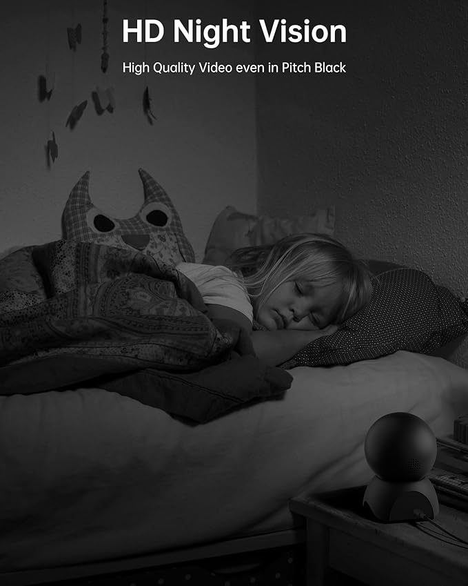 FOSCAM 3K 5MP WiFi Pet Cameras for Home Security, with 360° Pan Tilt, 2-Way Audio, 20X Digital Zoom, Night Vision, AI Human Detection, 2 Pack of Black