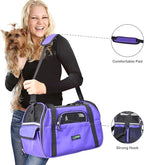 JESPET Soft-Sided Kennel Pet Carrier for Small Dogs, Cats, Puppy, Airline Approved Cat Carriers Dog Carrier Collapsible, Travel Handbag & Car Seat
