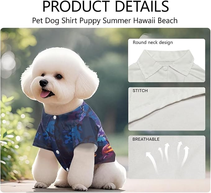 Dog Halloween Shirts for Medium Dog Girls Boys Puppy Ghost Shirt Spring Summer Button Up Pet Outfit Fashion Cat Clothes Lightweight Puppy Holiday Apparel for Yorkie Poodle Shih Tzu Dachshund