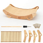 KEDAO Sisal Cat Scratcher Bed Scratching Posts for Indoor Cats Hammock Adults Kitty Curls Cat Scratcher Wooden Cats Furniture Scratching Pad