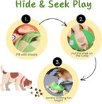 Interactive Dog Toys, Durable Chew Squeaky Tug of War Toys for Large Medium Small Dogs, Snuffle Puppy Toy for Teeth Cleaning, 2 in 1 Puzzle Toy, Birthday Gift -Turtle