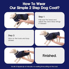 Dog Winter Coat Warm Padded Puppy Jacket Windproof Water Resistant Clothes for Small Medium Large Pets Christmas Sweater Outfit Vest(DarkBlue, 2XL)