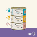 Applaws Natural Wet Canned Cat Food, Made with Limited and Natural Ingredients, Real Protein with No Artificial Additives, Variety Pack in Broth (16 x 2.47oz Cans)