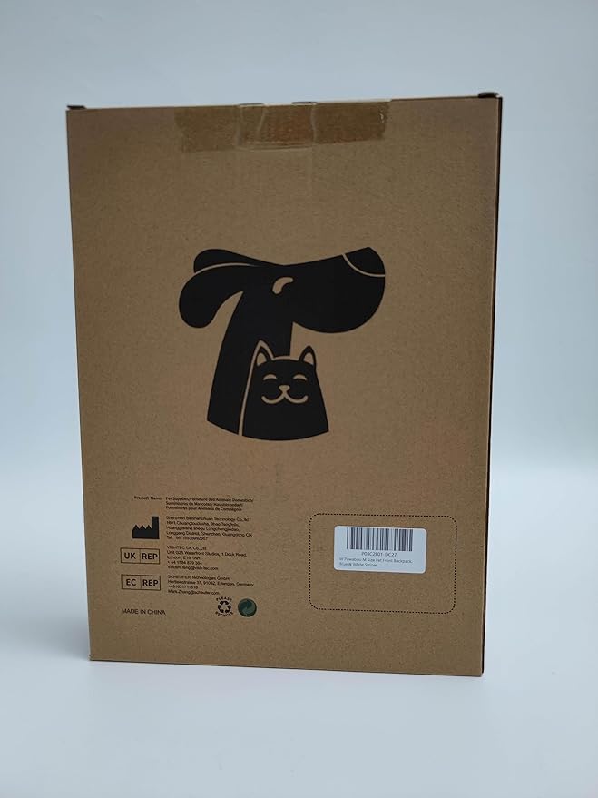 Pawaboo Pet Carrier Backpack, Adjustable Pet Front Cat Dog Carrier Backpack Travel Bag, Legs Out, Easy-Fit for Traveling Hiking Camping for Small Medium Dogs Cats Puppies, Medium, Blue & White Stripes