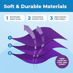 Voyager Escape-Proof Step-in Lock Cat Harness & 5ft Neoprene-Handle Leash Set All-Weather Mesh with Reflective Stitching for Small to Large Cats by Best Pet Supplies, Purple (327), S