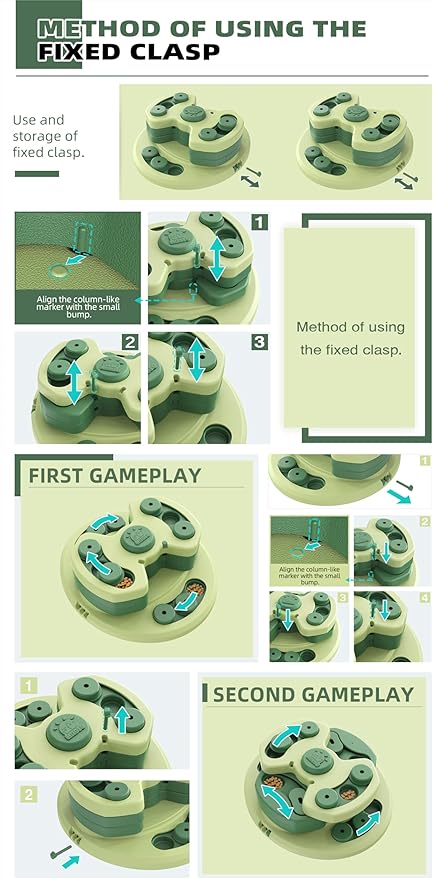 KADTC Dog Puzzle Toy for Small/Medium/Large Dogs Puppy Food/Treat Toys Level 3 in 1 Interactive Mental Stimulation Brain Games Boredom Busters Keep Them Busy Beginner Enrichment Puzzles Toys