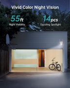 ZUMIMALL 5MP Security Camera Outdoor - 2.4G/5G WiFi, Wired Camera 24/7 Recording | AI Motion & Noise Detection, 360° Auto Tracking, Color Night Vision | IP66 Weatherproof, Alexa Compatible