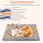 Pet Heating Pad for Cats Dogs, Electric Cat Heating Pad Indoor with Timer, 9 Level Temperature Dog Heating Pad Waterproof Heated Dog Pad Mat for Puppy Dog Cat (28.0x18.0 inch)