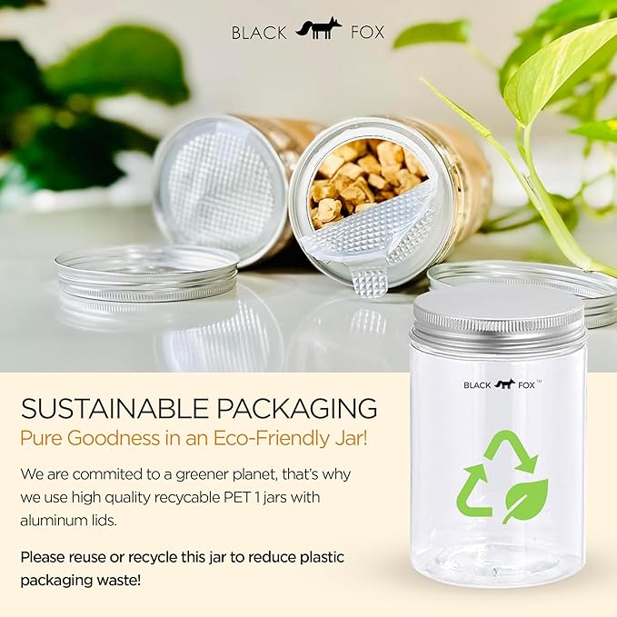 BLACK FOX Freeze-Dried Chicken Breast Training Treats for Dogs and Cats | 330 Treats, 4oz Single Ingredient, Raw, Healthy, All Natural, Human Grade, Recyclable Packaging