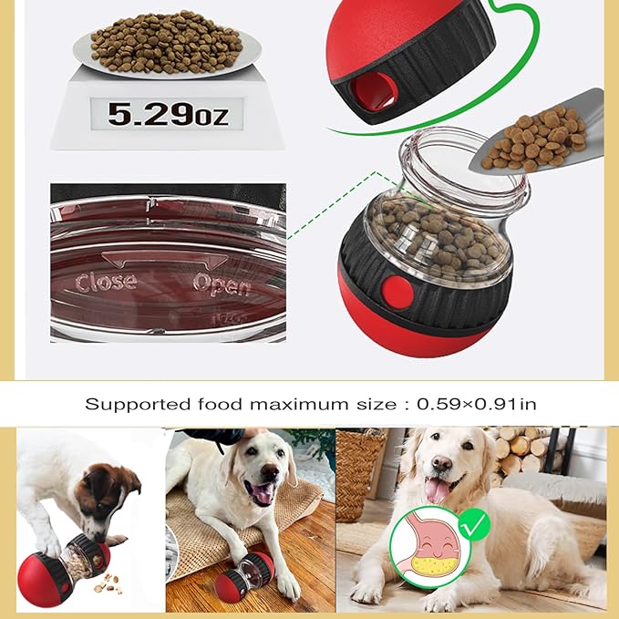 Interactive Treat Dispensing Toys for Smart Puppy Middle Dogs to Keep Them Busy, Cognitive Enrichment Dog Puzzle Slow Feeder Ball Toy (Feeder Toy 1pcs)