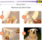 LaRoo LED Light Up Dog Collar, Multi-Color Glowing Safety Pet Collar, USB Rechargeable, Adjustable, Night Walk High Visibility Collar Safety Dog Light for Small Medium Dogs(Pink)