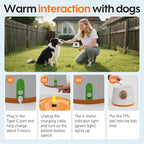 Automatic Ball Launcher for Dogs - Dog Ball Thrower Launcher with 3 Etpu Sphere, 3 Adjustable Distances (20ft/33ft/46ft), Interactive Thrower Machine, Mental Stimulation Dog Toys