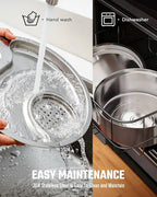 Dog Water Fountain Stainless Steel, 7L/1.8Gal Pet Fountain Water Bowl with Multi-Filtration & Deeper Drinking Aera, Large cat Water Fountain with Water Window & LED, Ultra-Quiet