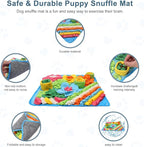 Snuffle Mat for Dogs Cats Rabbits, Pet Treats Feeding Mat, 15.4 x 15.4 inch for Small & Medium, Felt Wool Dog Sniff Mats for Slow Feed, Rabbit Foraging Mats, Relieve Anxiety, with Anti-Slip Bottom