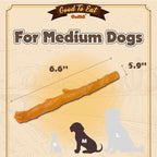 Gootoe Turkey Tendon Dog Treats, Twists (M) 5 oz, USA-Sourced Turkey Tendon, Natural Snack, Premium Puppy Chews, Hypoallergenic, Rawhide-Free, Reseal Value Bags, Size for Medium Dogs