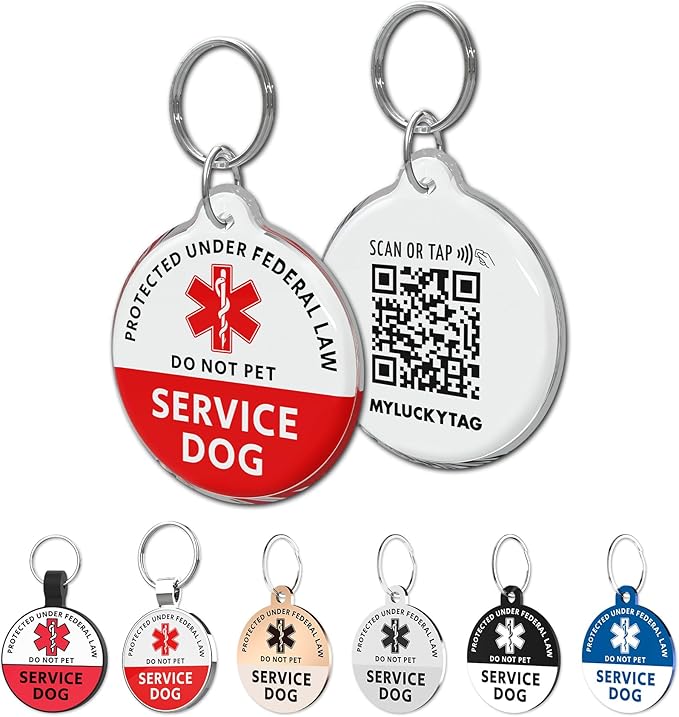 MYLUCKYTAG NFC & QR Code Smart Pet ID Tag, Personalized Online Pet Profile, Durable Dog Tag