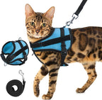 PUPTECK Cat Harness and Leash Set Escape Proof, Adjustable Reflective Kitten Jacket Easy Control, Pet Vest Harness for Cats Small Dogs Puppies Walking and Travel