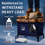 Rugged Heated Cat House for Outdoor Cats in Winter, Extremely Insulated & 100% Weatherproof, Elevated Feral Cat Shelter with Waterproof Eaves & Safe Escape Door for Stray & Barn Cats