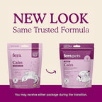 Fera Pets Goat Milk - Calming Supplement for Dogs & Cats - Ashwagandha, L-Theanine, & Passion Flower - Supports Anxiety Relief & Relaxation - for Picky Eaters - 60 TSP