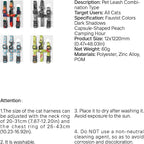 pidan Cat Harness & Leash Set, Cats Escape Proof Adjustable Kitten Harness for Large Small Cats, Lightweight Soft Walking Travel Petsafe Harness Grey,Neck Girth 7.8'' 12.2'', Chest Girth 10.2'' 16.9''